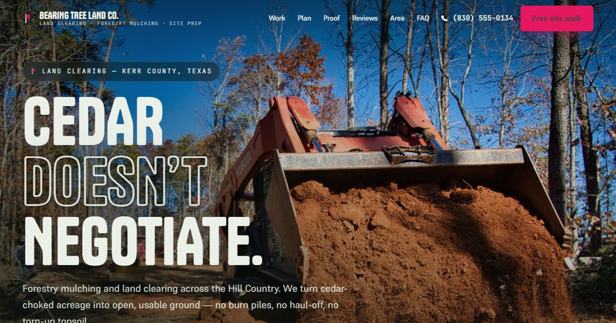 Bearing Tree Land Co. website