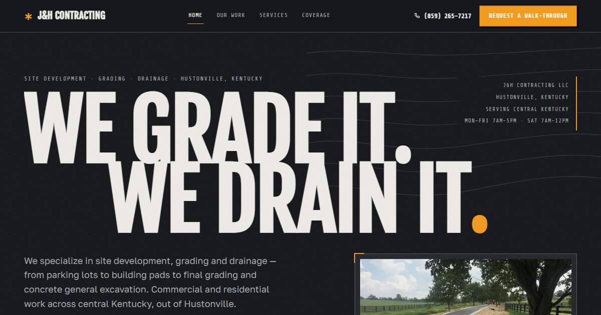J&H Contracting LLC website