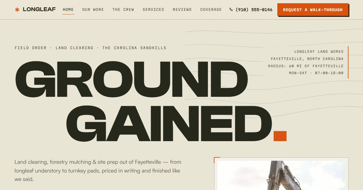 Longleaf Land Works website
