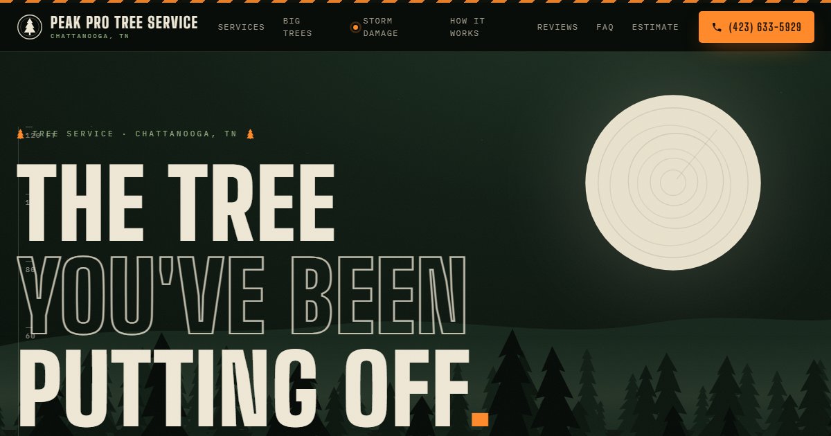 Peak Pro Tree Service website