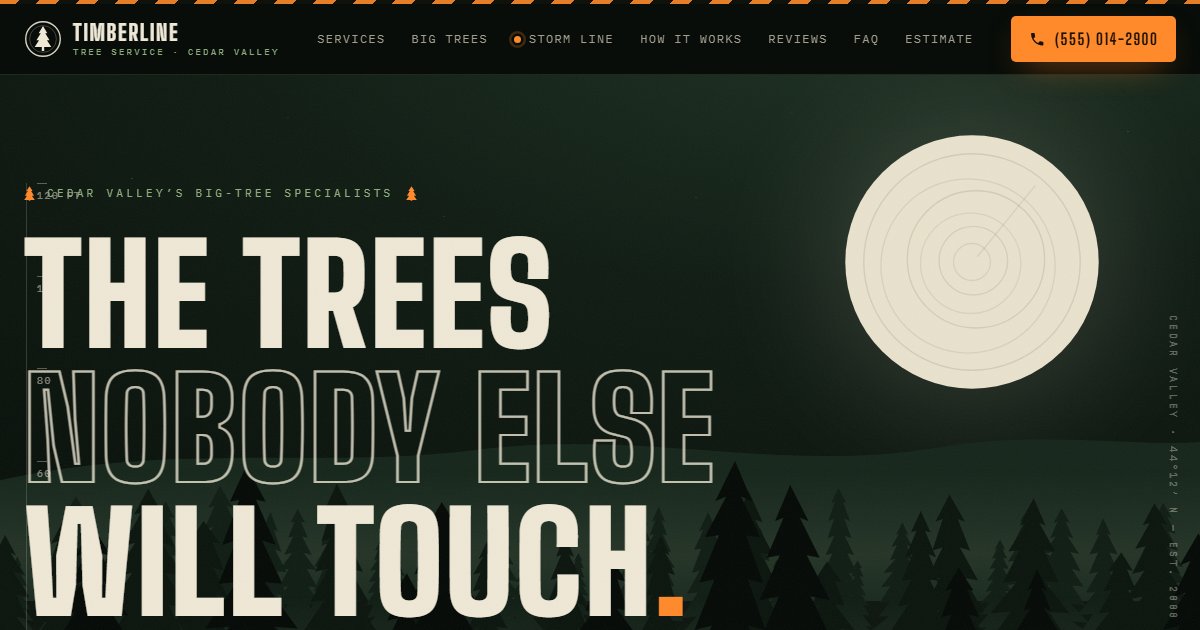 Timberline Tree Service website